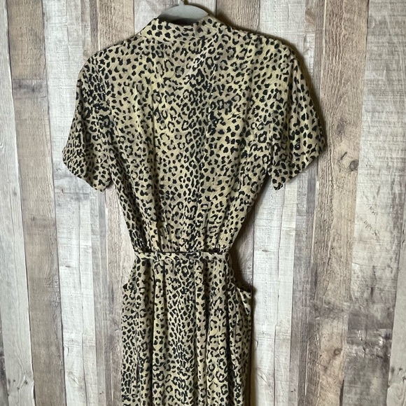 Vintage Robbie Bee Cheetah Print Silk Maxi Dress - Picture 8 of 9